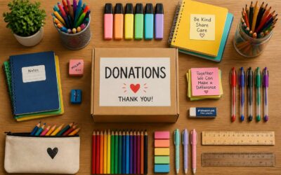 Stationery donation sends your extra supplies to classrooms that need them.