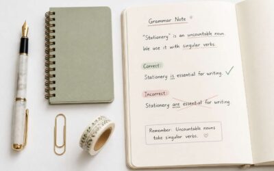 stationery is singular or plural: use this rule